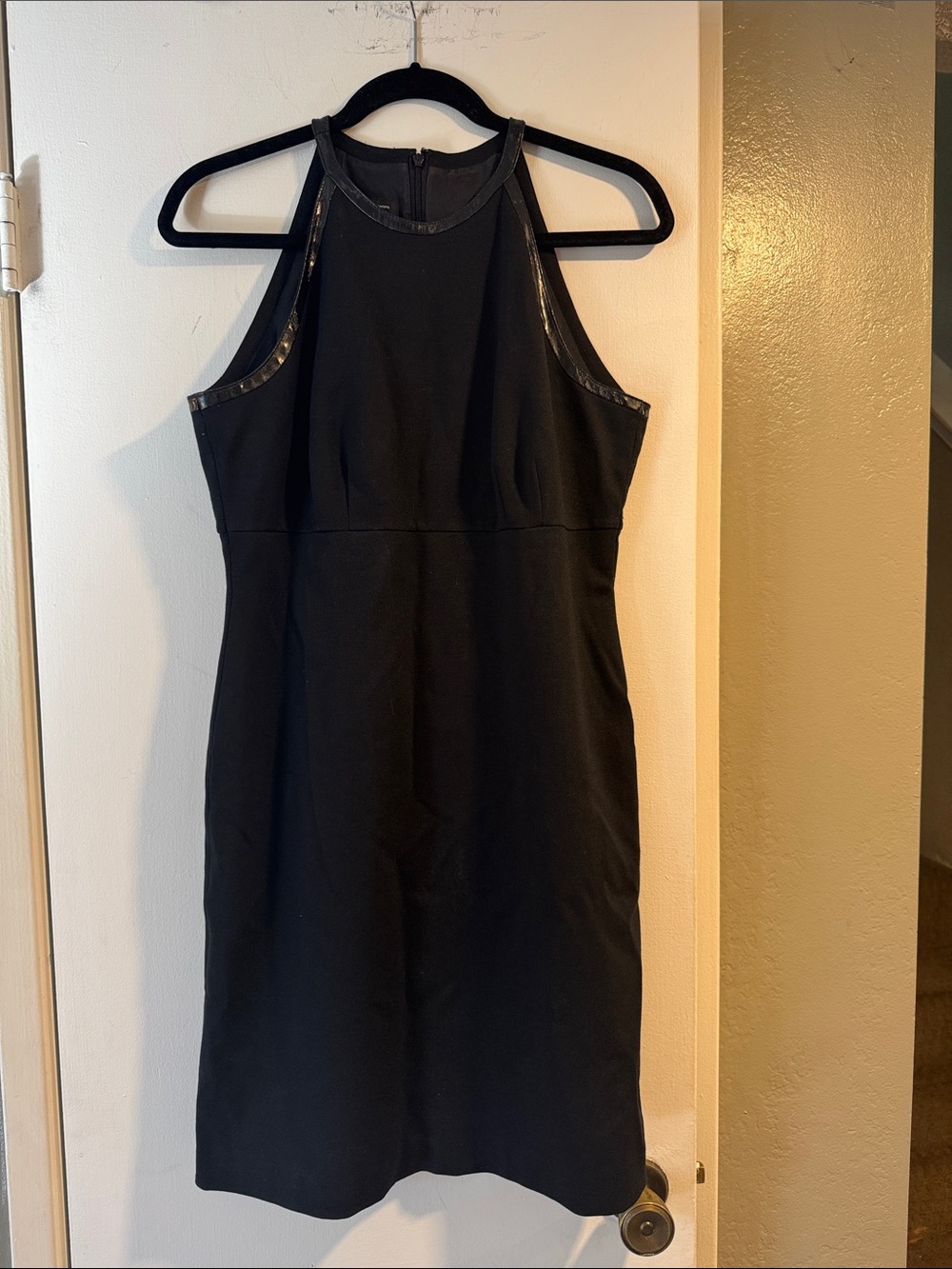 INC International Concepts Black Halter Midi Sheath Dress